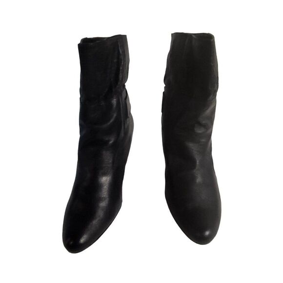 Steve Madden P Ava Ankle Boots Women Sz 8.5 Black Leather Mid Winter Workwear - Picture 3 of 7